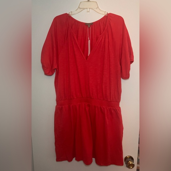 Lila P Elastic Waist Split Neck Dress - Picture 4 of 5